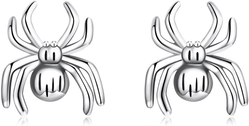 Dtja Vintage Spider Stud Earrings for Women Girls 925 Sterling Silver Hypoallergenic Halloween Small Animal Pet Cartilage Tragus Post Creative 3D Jewelry Unique Gifts for Friend - Image 1